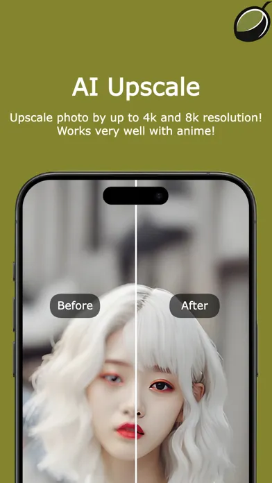 OLVE: AI Photo & Anime Upscale应用截图