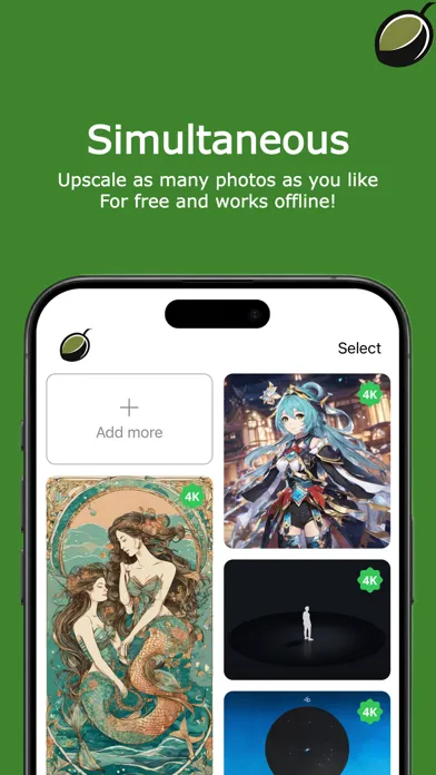 OLVE: AI Photo & Anime Upscale应用截图
