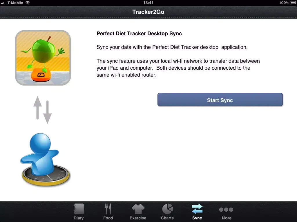 Tracker2Go Free - Calorie Counting on the Go iPad  স্ক্রিনশট