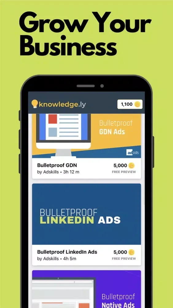 Capturas de tela do Knowledge.ly