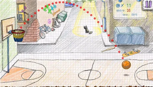 Tangkapan skrin Doodle Basketball 2