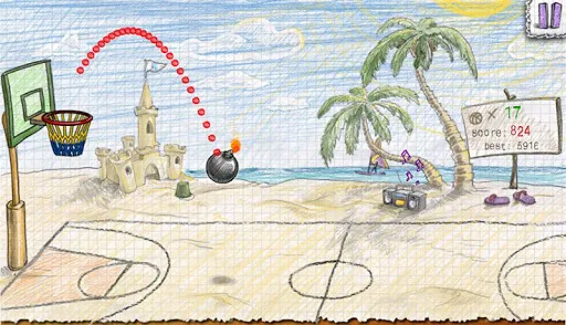 Tangkapan skrin Doodle Basketball 2