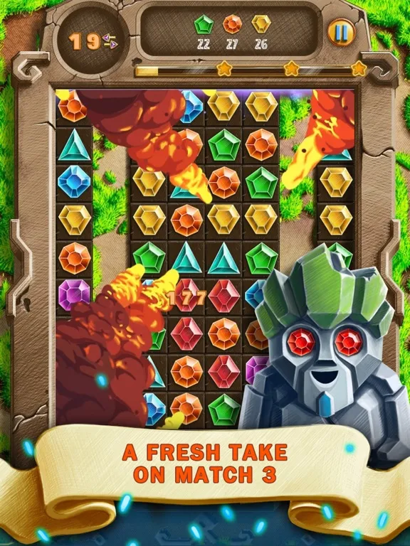 Capturas de tela do Doodle Jewels Match 3 iPad 