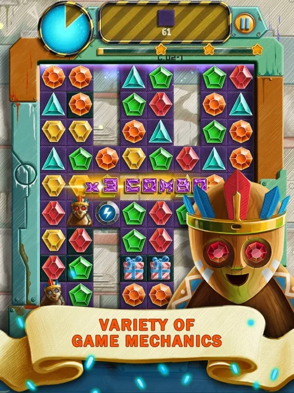Capturas de tela do Doodle Jewels Match 3 iPad 