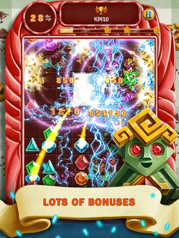 Capturas de tela do Doodle Jewels Match 3 iPad 