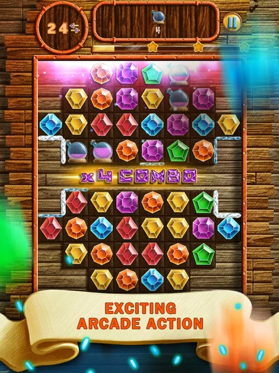 Capturas de tela do Doodle Jewels Match 3 iPad 
