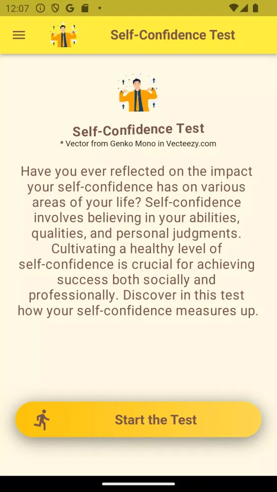 Captures d'écran de Self-Confidence Test