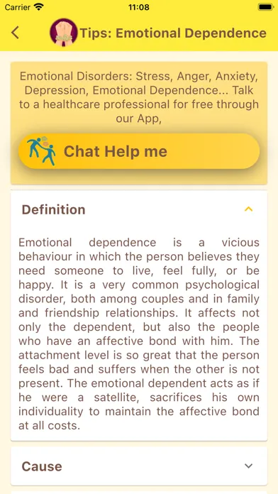 Captures d'écran de Emotional Dependency Test