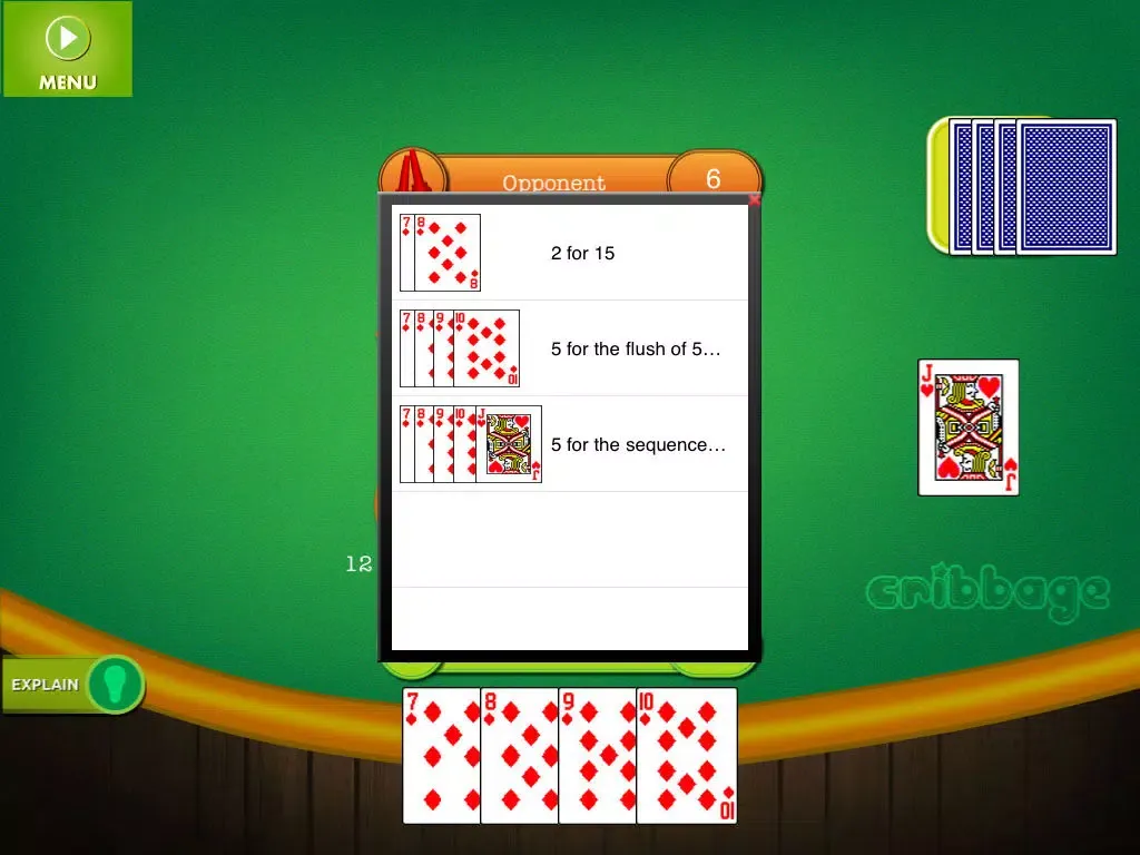 Capturas de pantalla de Royal Cribbage Lite iPad 