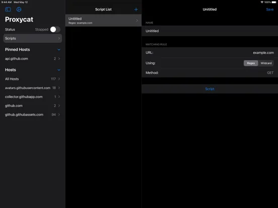 Proxycat iPad  سکرین شاٹس