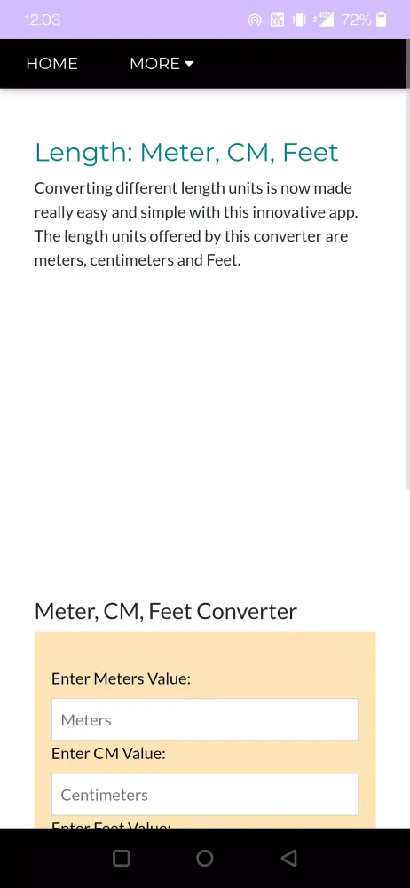 Capturas de pantalla de Length: Meter, Feet, CM