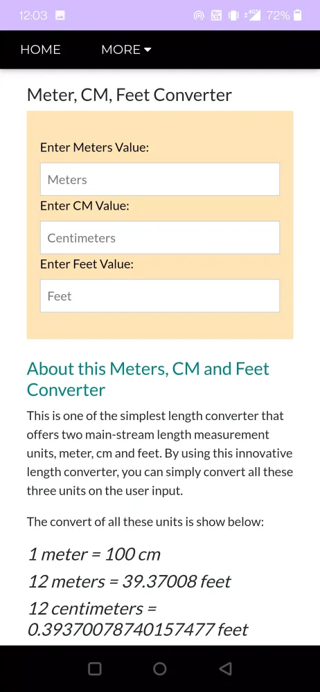 Capturas de pantalla de Length: Meter, Feet, CM