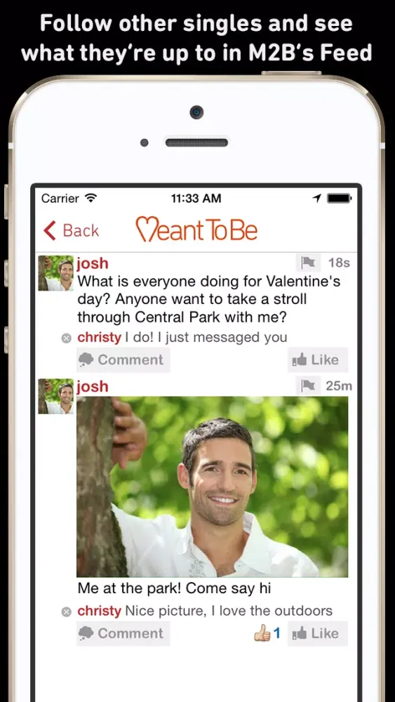 Meant To Be Dating and Chat Screenshots