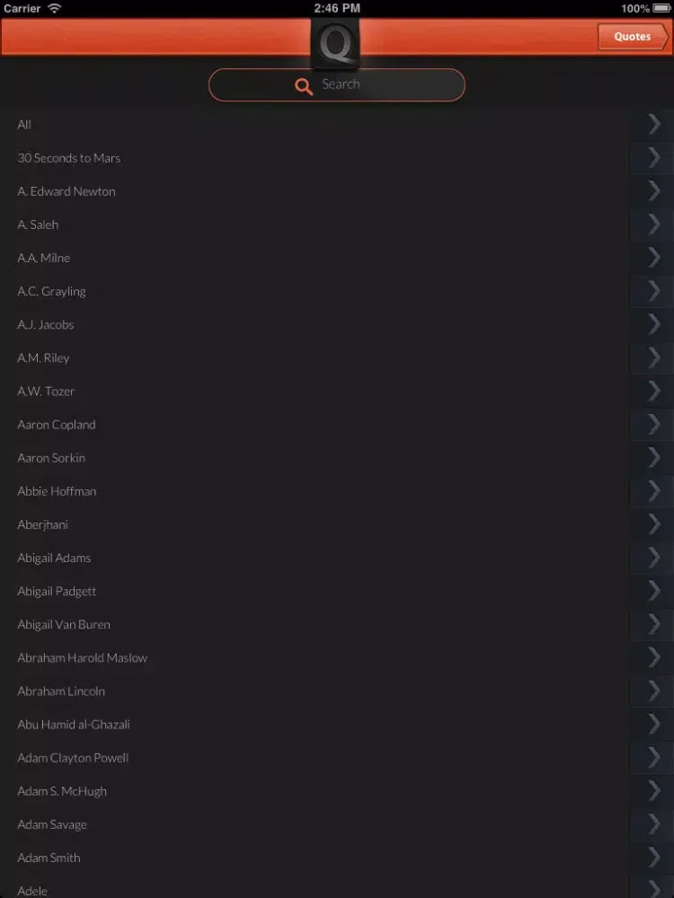 Zrzuty ekranu Popular Quotes! iPad 
