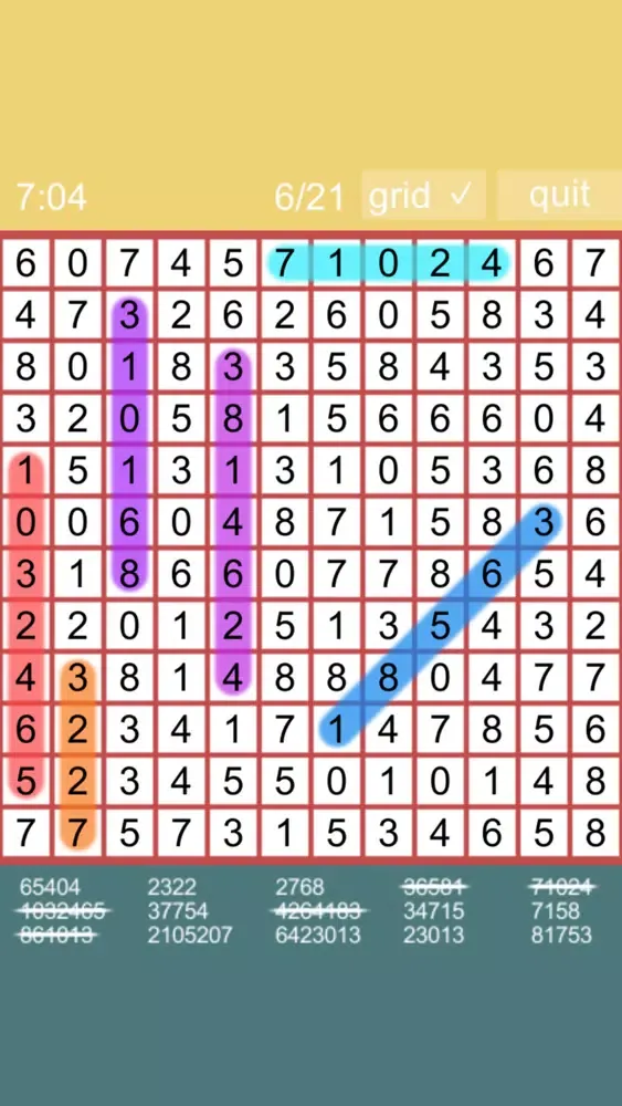 Captures d'écran de Search & Find Numbers Game