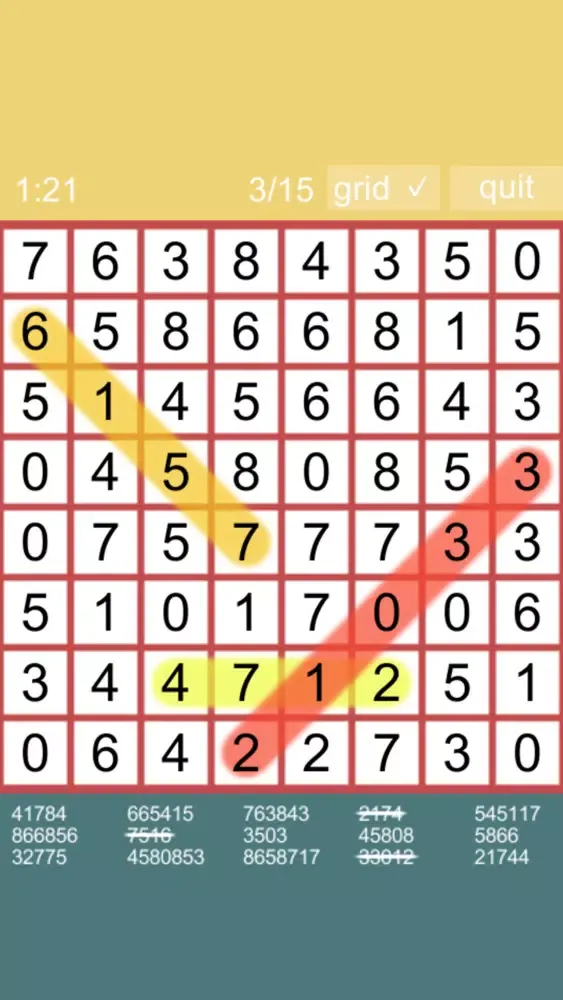Captures d'écran de Search & Find Numbers Game