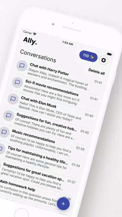 Ally - AI Chatbot & Assistant سکرین شاٹس