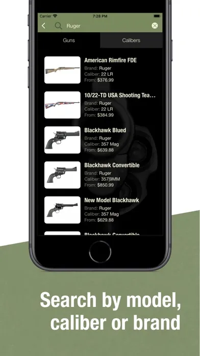 Tangkapan skrin WikiArms Ammo & Firearm Engine