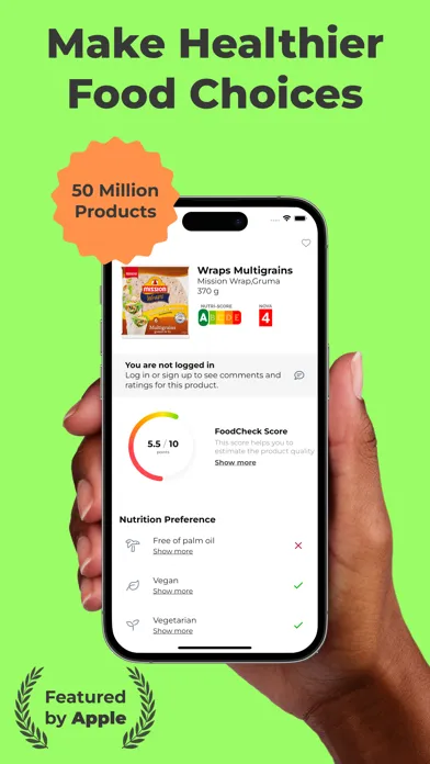 Zrzuty ekranu Food Check: AI Product Scanner