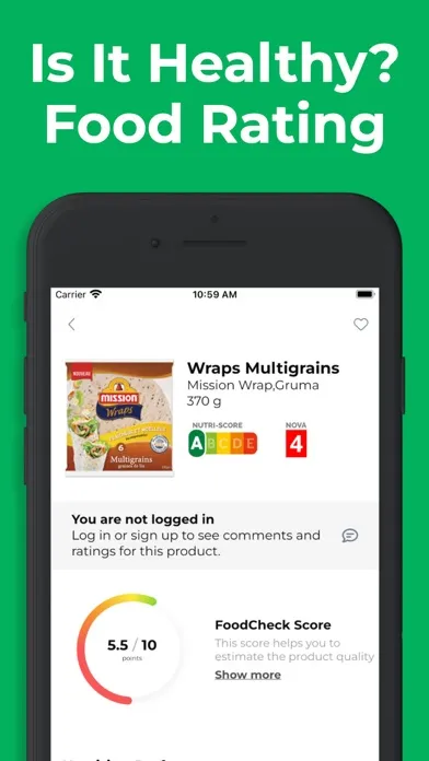 Zrzuty ekranu Food Check: AI Product Scanner
