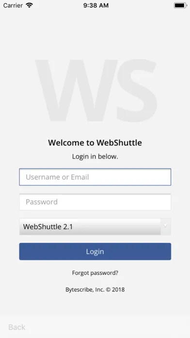 Zrzuty ekranu WebShuttle