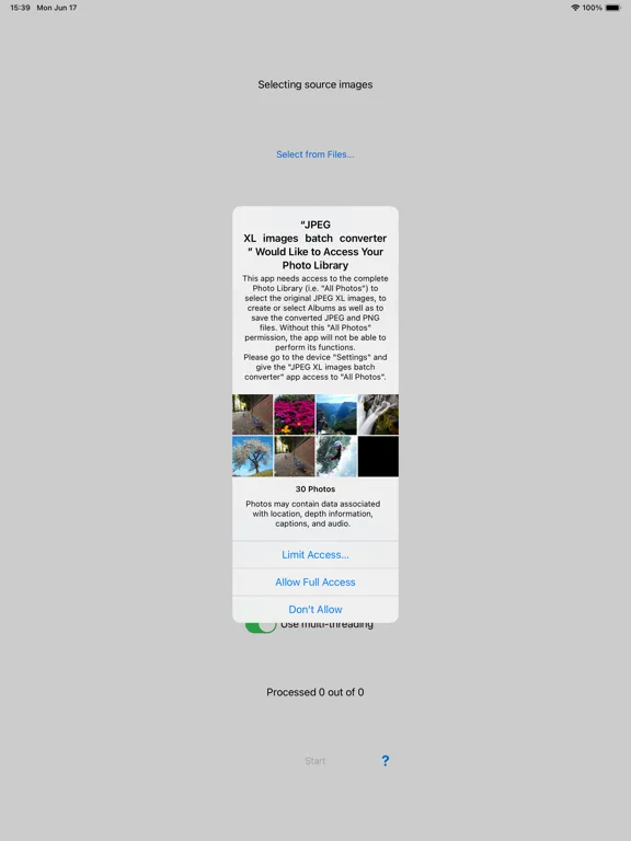 Captures d'écran de JPEG XL images batch converter iPad 