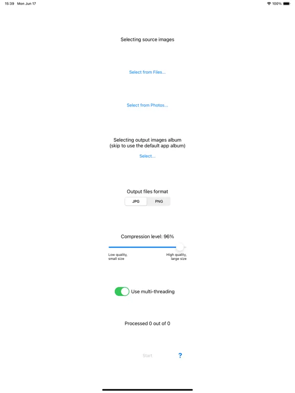 Captures d'écran de JPEG XL images batch converter iPad 