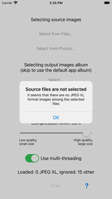 Captures d'écran de JPEG XL images batch converter