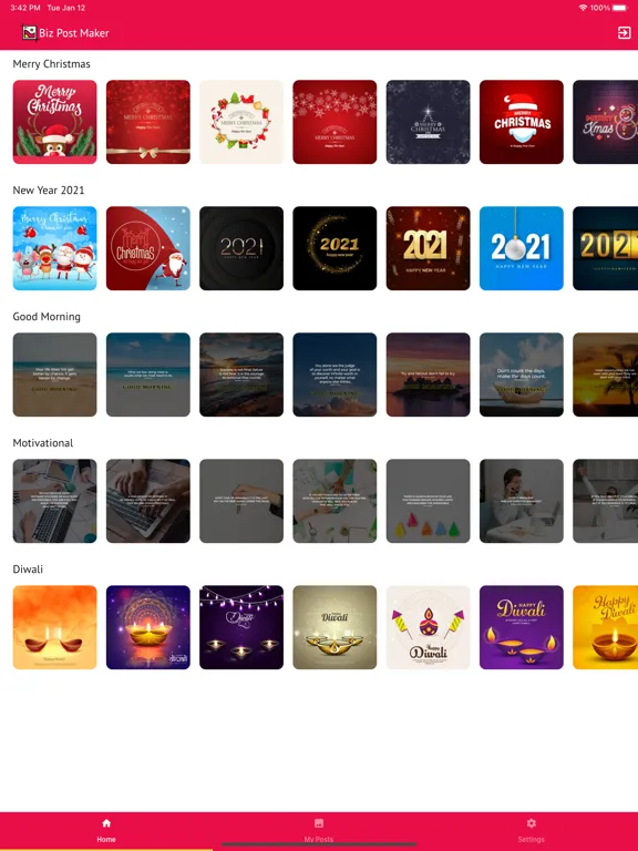 Capturas de tela do Biz Post Maker iPad 
