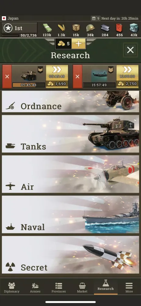 Tangkapan layar Call of War
