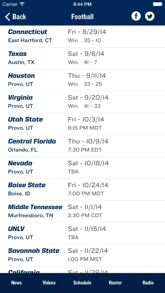 Screenshot di BYU Cougars