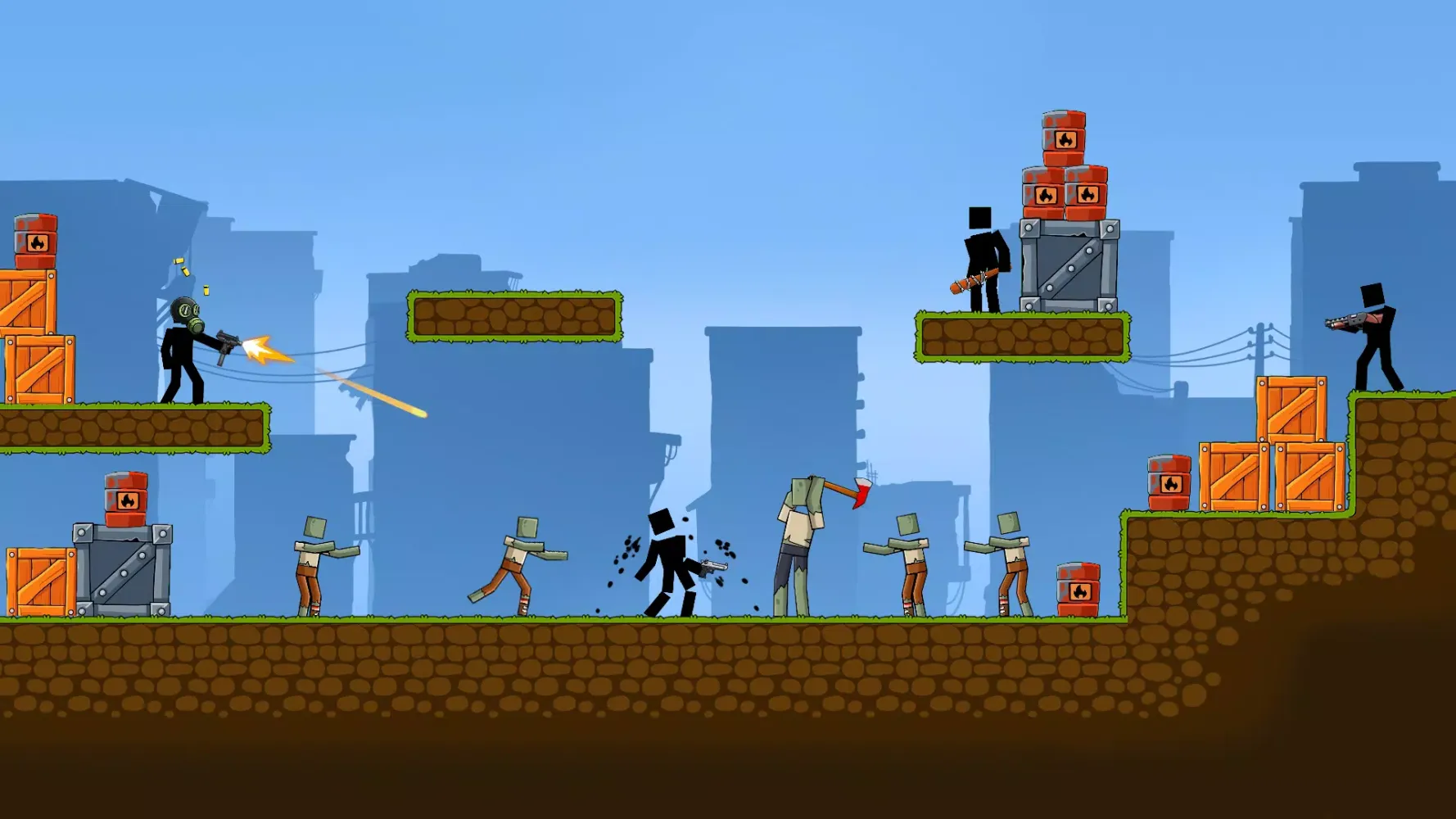 Tangkapan layar The Gunner 2: Guns and Zombies