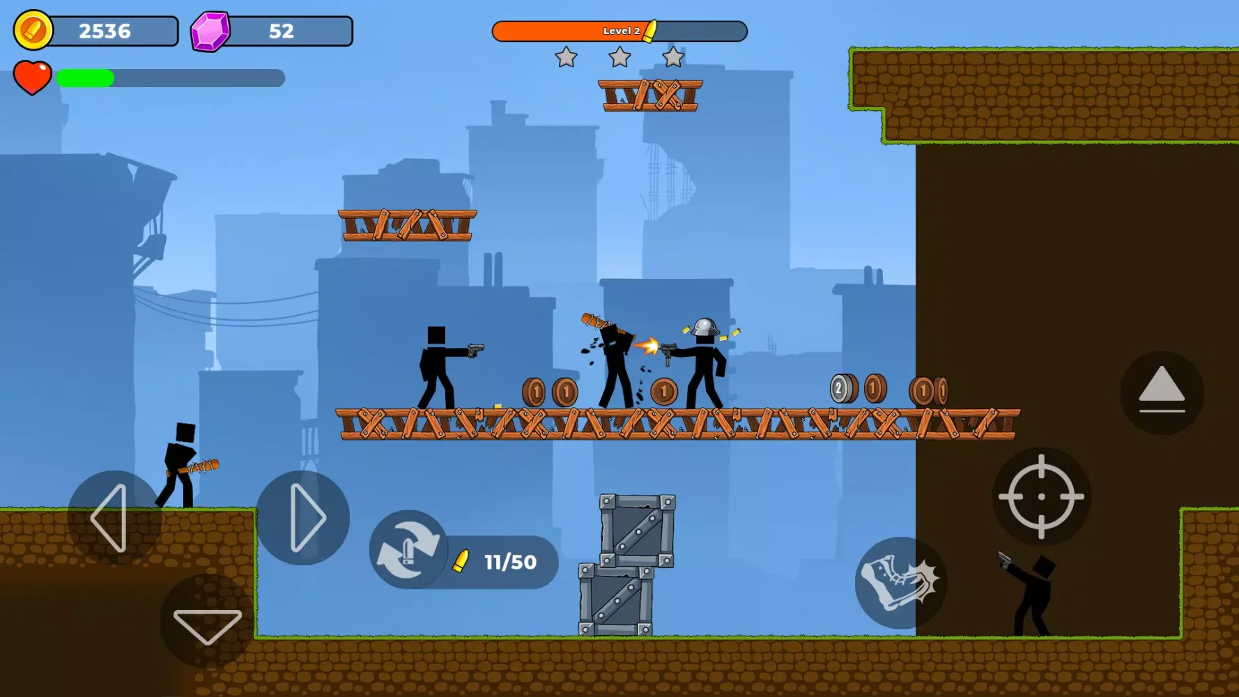 Tangkapan layar The Gunner 2: Guns and Zombies