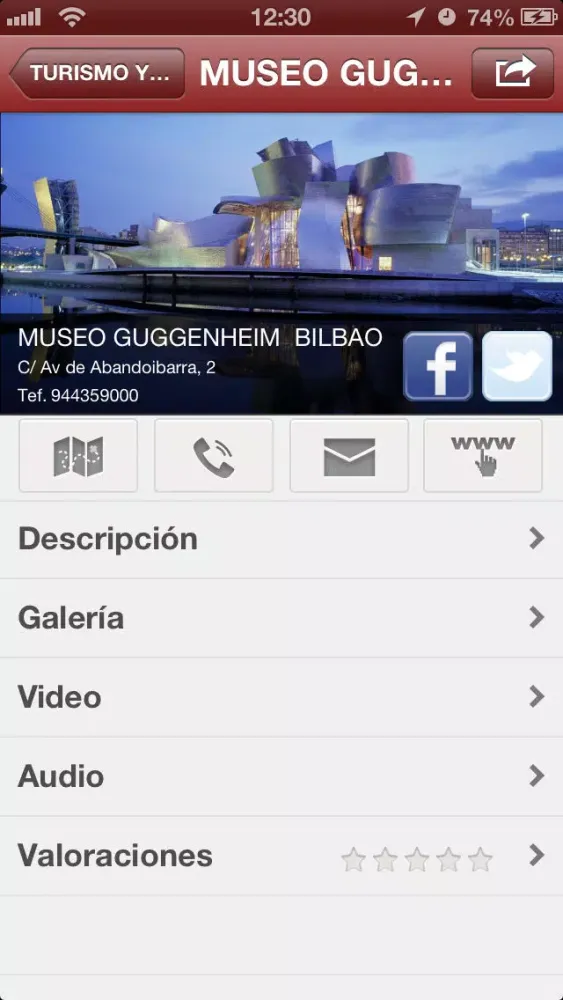 Captures d'écran de Turismo Bilbao