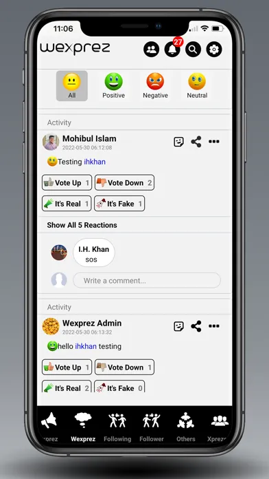 WeXprez Screenshots