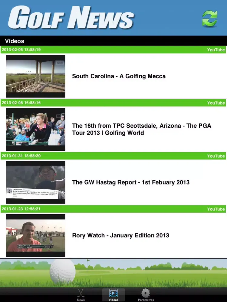 Golf News iPad  Ekran Görüntüleri