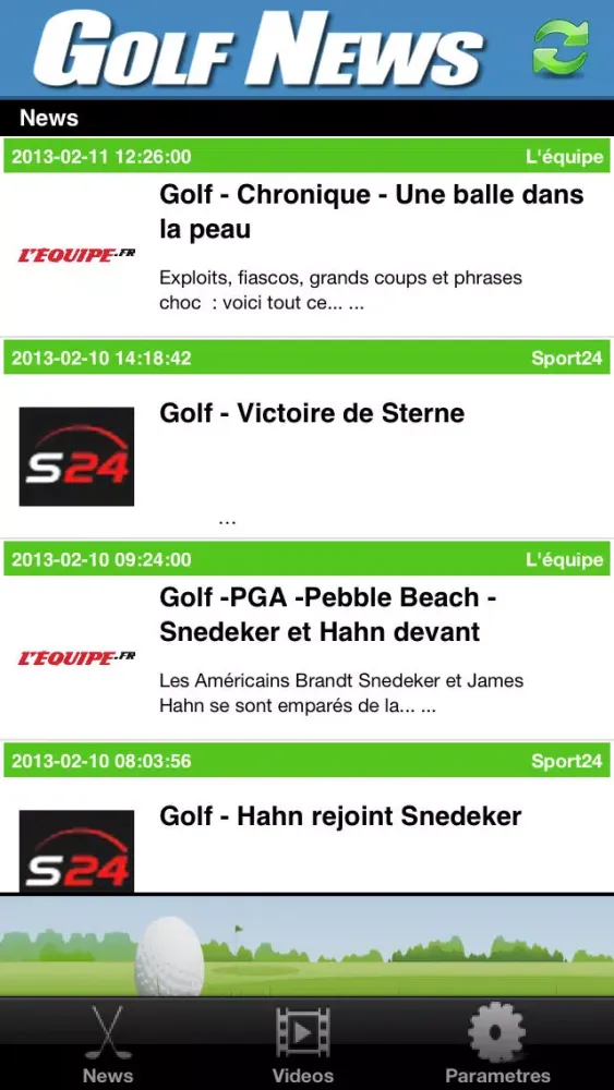 Golf News Ekran Görüntüleri