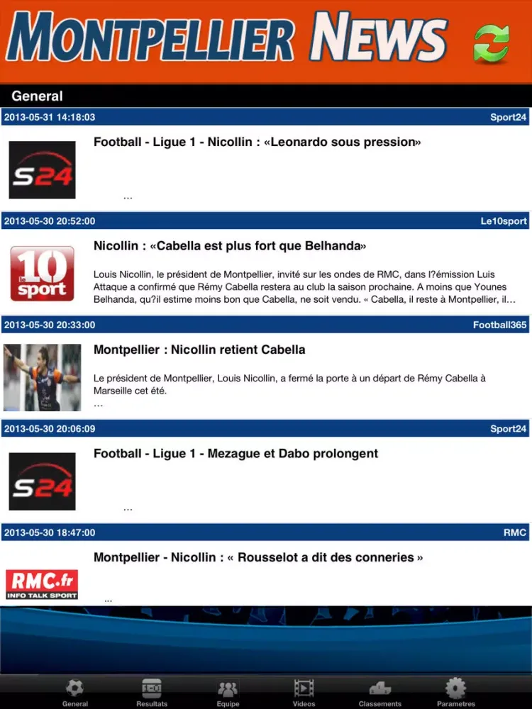 ภาพหน้าจอของ Montpellier News iPad 