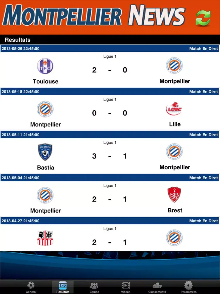 ภาพหน้าจอของ Montpellier News iPad 