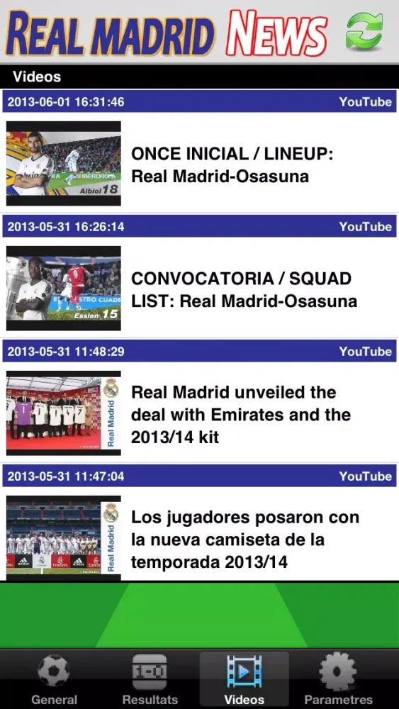 Ảnh chụp màn hình của Real Madrid News
