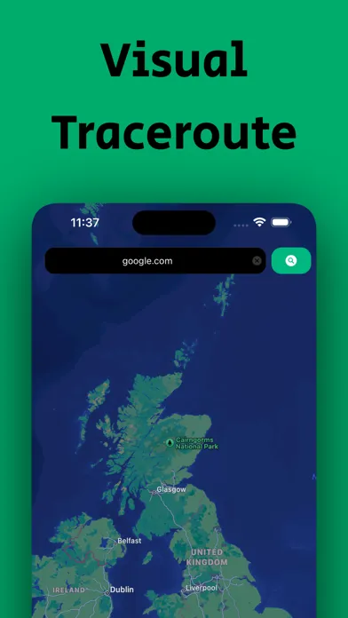 Capturas de tela do Geo Trace: Traceroute App