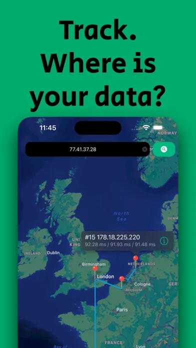 Capturas de tela do Geo Trace: Traceroute App