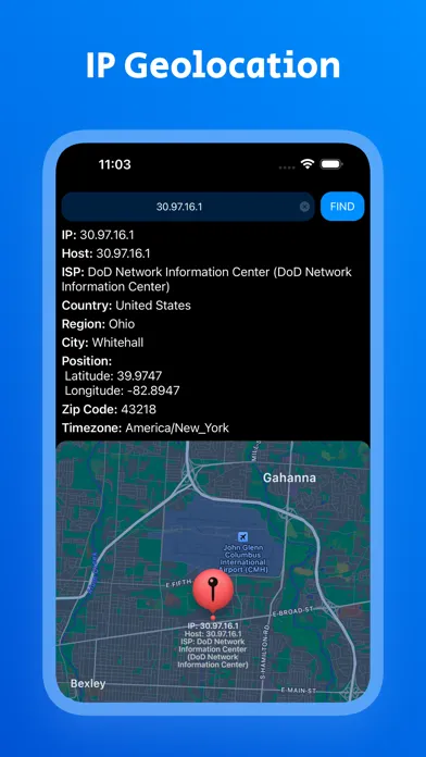 Tangkapan layar My IP: Address Location