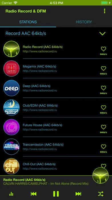 Capturas de pantalla de Radio Record & DFM Unofficial