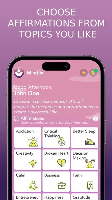 Mindfix -Positive affirmations應用截圖