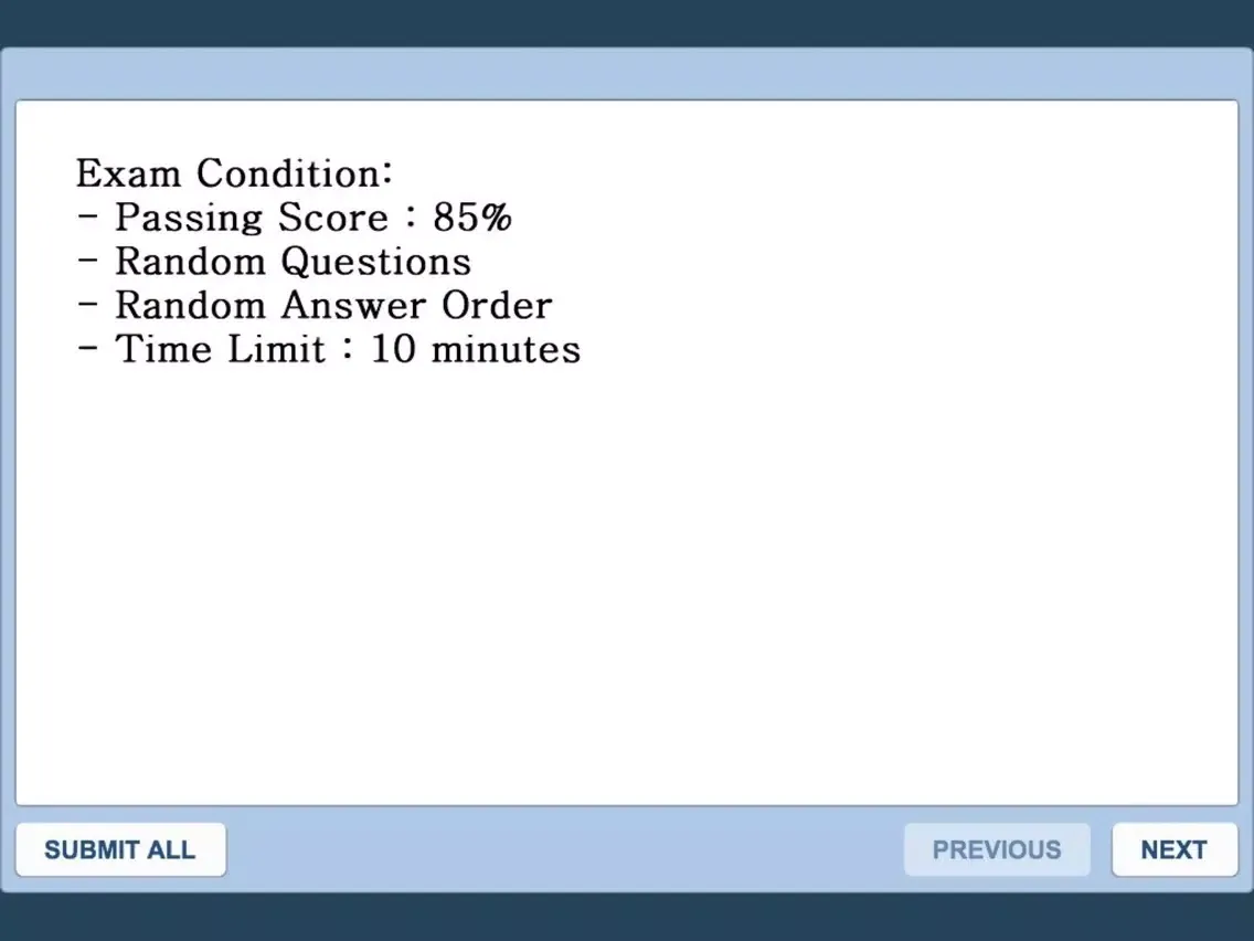 1D0-525 Virtual Exam iPad  Screenshots