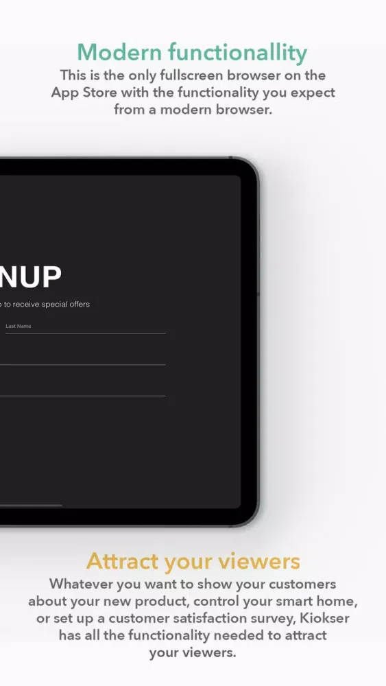 Capturas de tela do Kiosker.io Lite - Web Kiosk