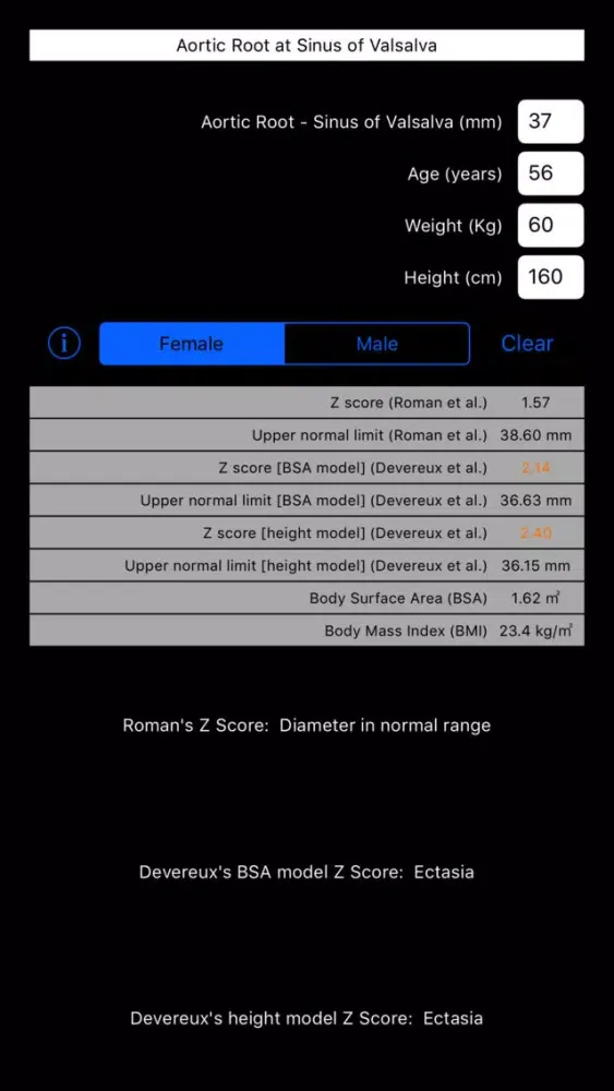 Capturas de tela do Aortic Root