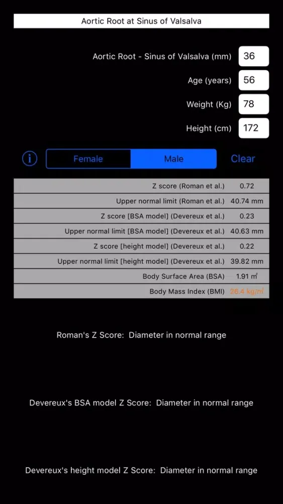 Capturas de tela do Aortic Root