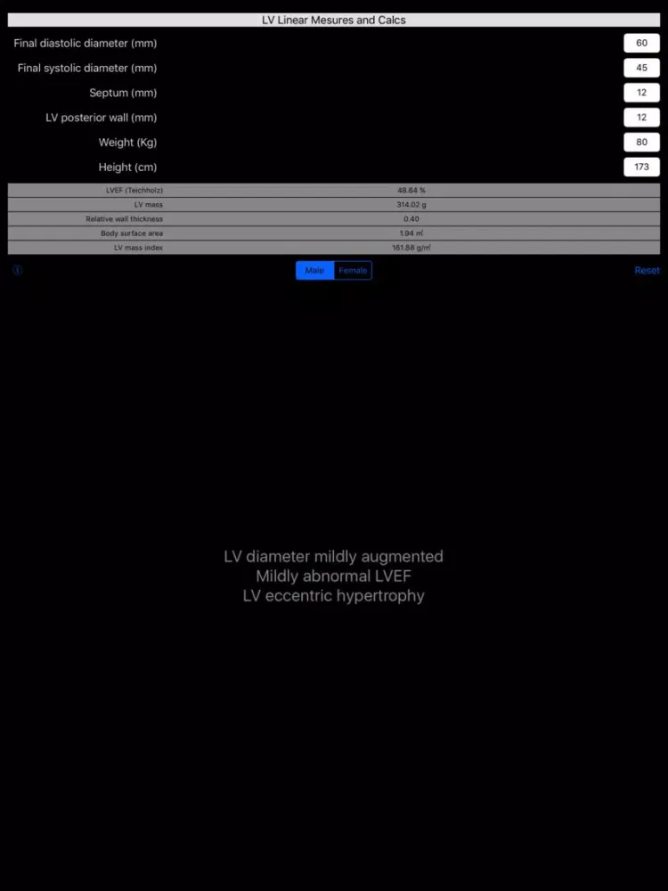 LVEF & mass iPad スクリーンショット